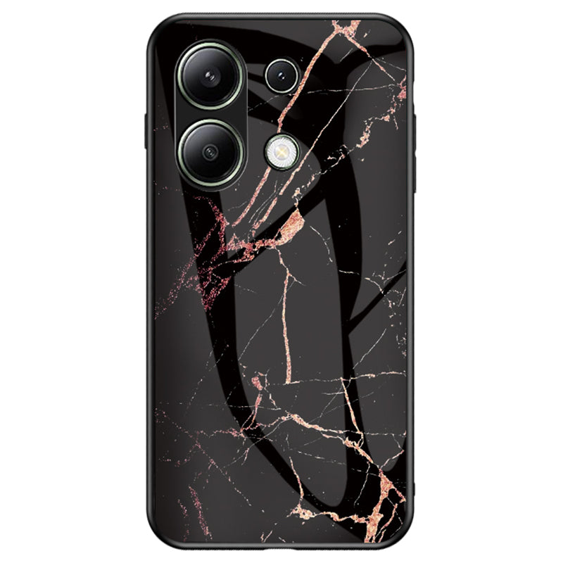 For Xiaomi Redmi Note 13 4G Anti-Drop Phone Cover Tempered Glass Case Marble Pattern Phone Shell For Xiaomi Redmi Note 13 4G Anti-Drop Phone Cover Tempered Glass Case Marble Pattern Phone Shell